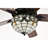 Langdale Tiffany Style Two Tiered Lighted Ceiling Fan Green Shade With Remote Control