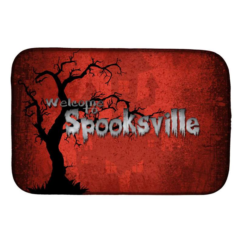 Tapis de séchage en soirée welcome to spooksville