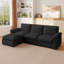 Canapé modulaire en L Cloud, canapé modulaire en chenille souple avec méridienne mobile-675236089