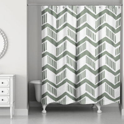 Rideau de douche à chevrons
