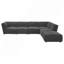 Chaise sans accoudoirs rembourrée gris foncé