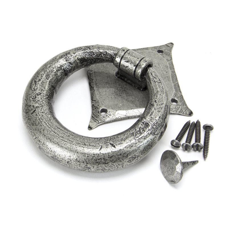 Ring Door Knocker, Pewter Patina