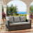 67.7 Inch All-Weather Wicker 3-Seat Patio Sofa With Durable Iron Frame And Plush Gray Cushions,  For Outdoor Relaxation-1006109466