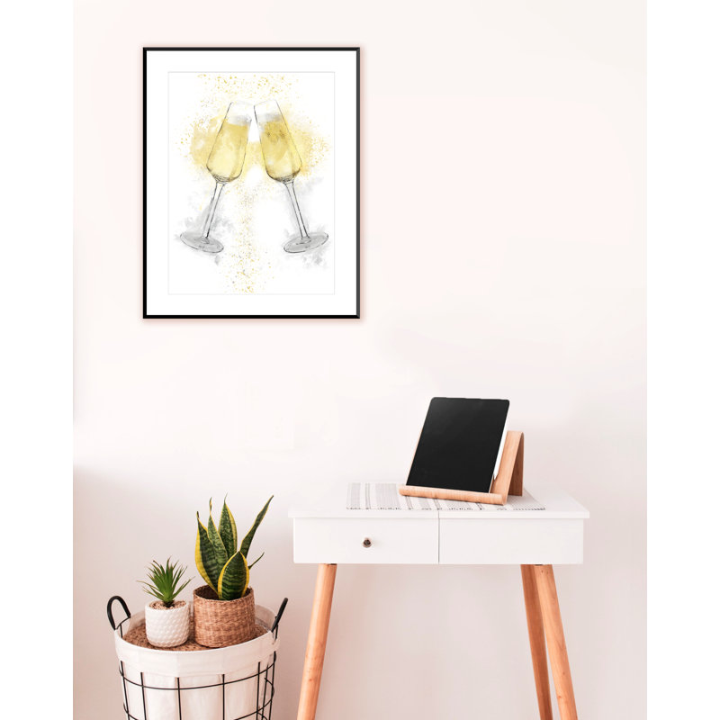 Champage Flutes - Single Picture Frame Print