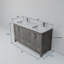 Meuble-lavabo double l 60 po x P 22 po et miroir 58 po-1446780360