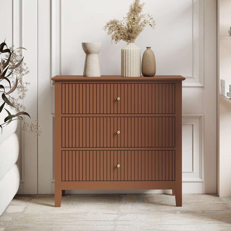 3 tiroirs 31 po Large commode, Brun