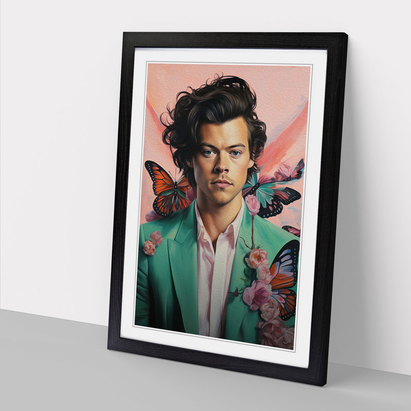 Harry Styles Symbolism Art - Framed Print