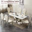 Dining Table For 6 People, 70" Rectangle Dining Table With Mirrored Finish Stainless Steel Base, Modern Kitchen Table(Only Table)-271201904