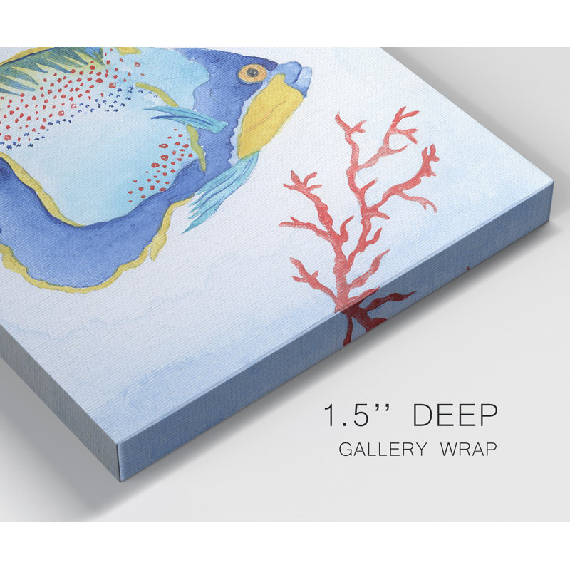 «Galapagos Fish I», ensemble de 2 reproductions sur toiles tendues, H 40 po x l 80 po x P 1 po