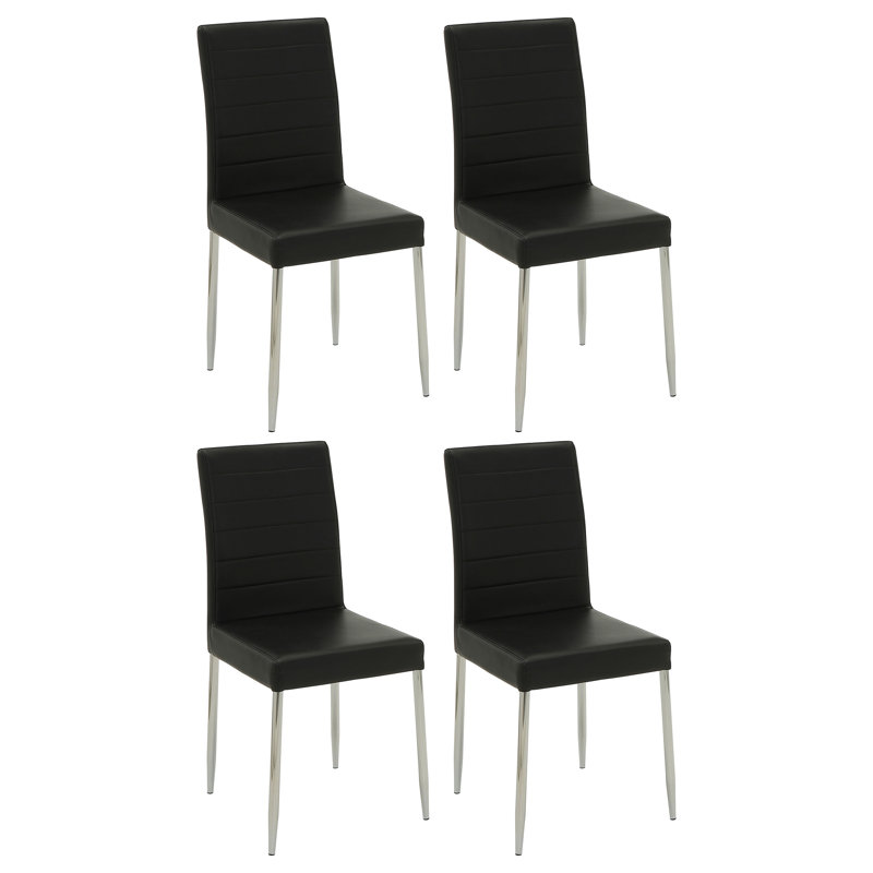 Chaise d'appoint rembourrée Ehrhardt, Noir