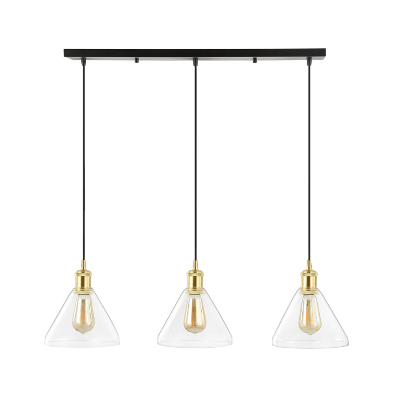 Luminaire suspendu pour îlot de cuisine 3 lumières Dylanger