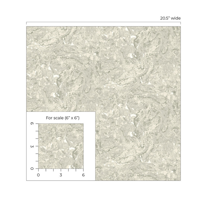 Tommy Bahama Cork Harbor 18' L x 20.5" W Peel and Stick Wallpaper Roll, Silver