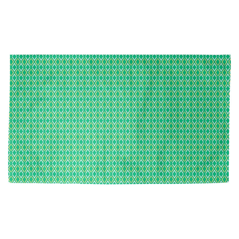 Tapis vert/jaune arrow diamants Avicia, Rectangle 5 pi 3 po x 7 pi 2 po