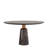 Genova Oak Round Solid Wood Top Dining Table