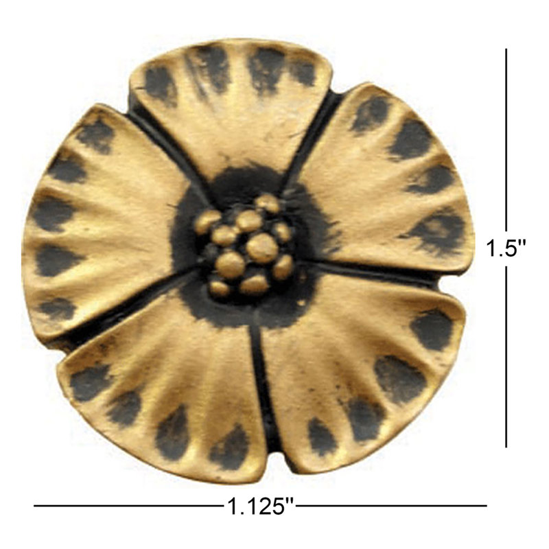 Poignée fleur 1 1/2 po Jakarta