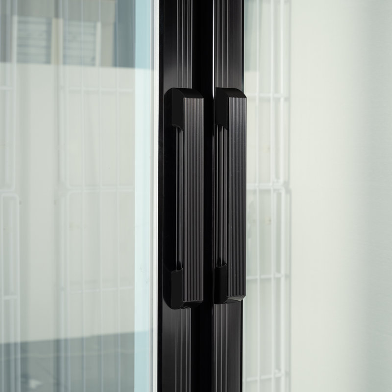 53 po 42 po Congélateur commercial noir à deux portes en verre pour glaçons (km-IM53-2GD)