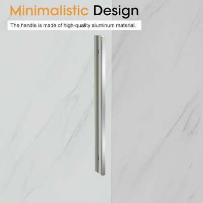 Porte de douche coulissante simple sans cadre l 60 po x H 76 po avec verre trempé transparent de 5/16 po (8 mm)