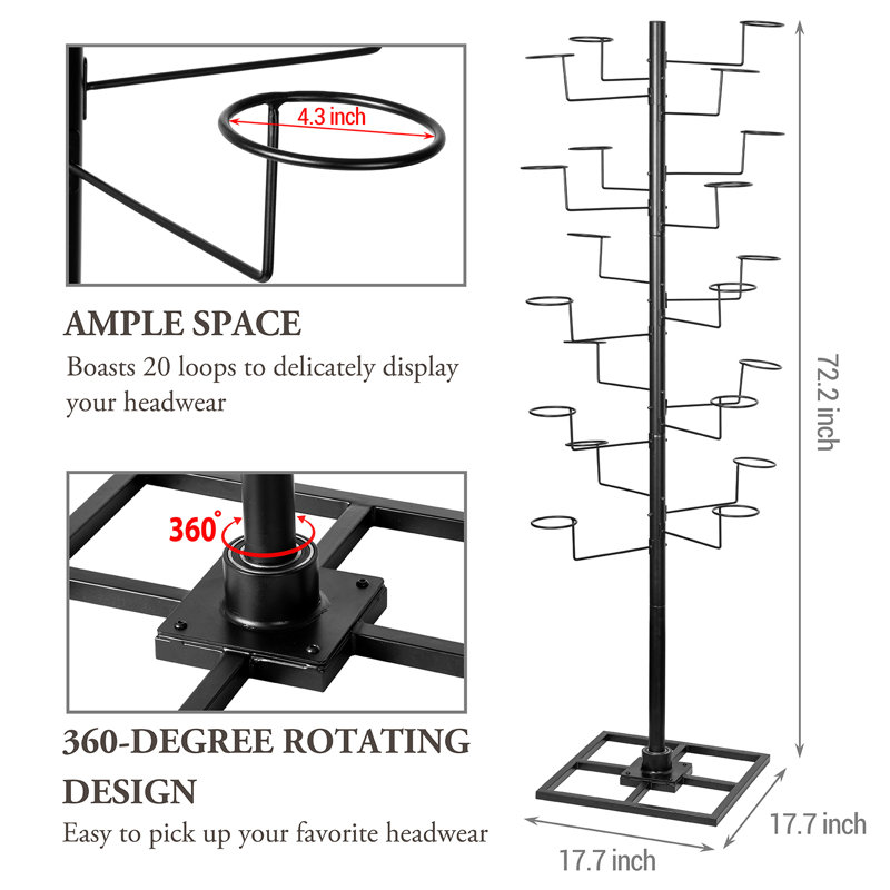 Iron Freestanding 20 - Hook Coat Rack