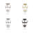 Husman Glass Semi Flush Mount-16518439-16518436