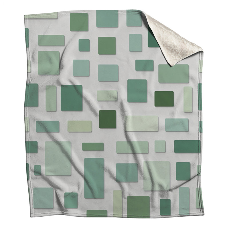 Couvertures vertes à formes rectangulaires, 60in W x 80in H
