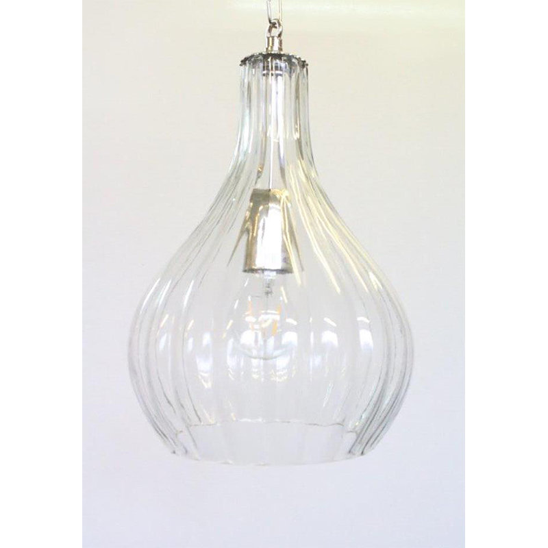 Clodean 1 - Light Chrome Teardrop Pendant