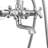 Clawfoot Tub Faucet, Wall Mount Bathtub Faucets with Handheld Shower, Vintage Polished Chrome Clawfoot Tub Filler Faucet Shower Kit with Adjustable Swing Arms & 360° Rotation Spout for Bathtubs-124638585