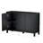 47" Black Sideboard Buffet Cabinet With Storage Modern Credenza With Doors Heavy Duty Wood Tv Media Console Table Accent Cabinet For Living Room Hallway Entryway
