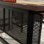 Bureau d'ordinateur industriel en forme de L (sans la chaise)