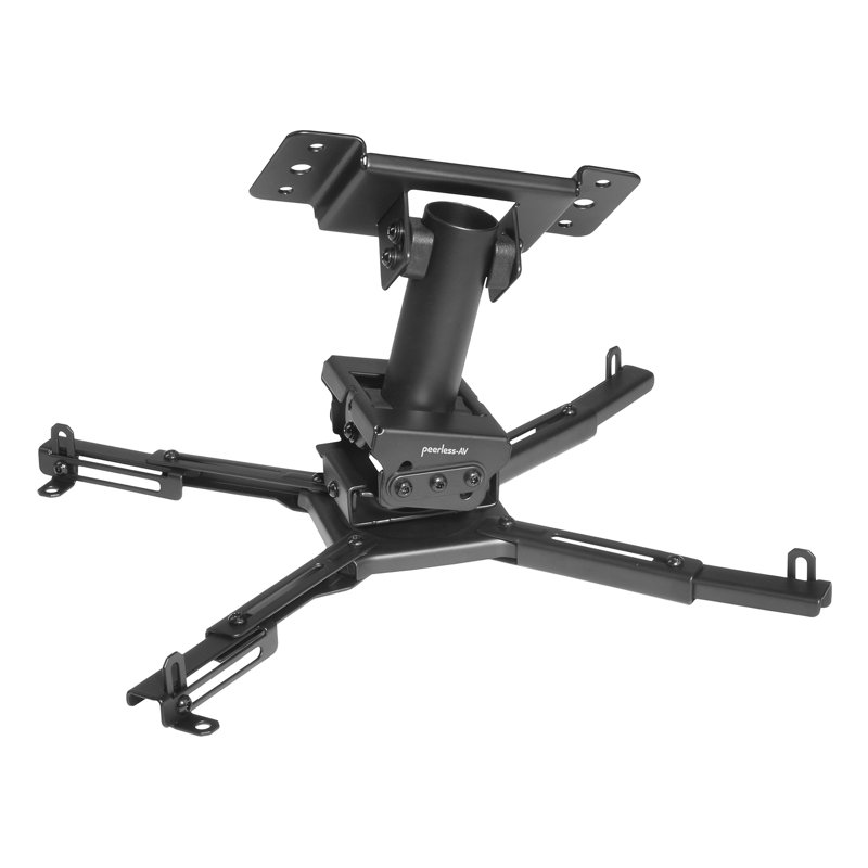 Support de projecteur universel réglable pour plafonds plats ou en angle TruVue + par Peerless-AV, de 5,1 po à 18,5 po, peut supporter jusqu'à 99 lb.