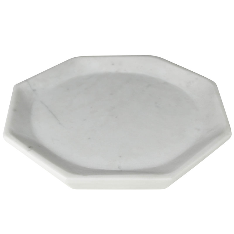 Marble Decorative Plate 1, 1" H x 10" W x 10" D