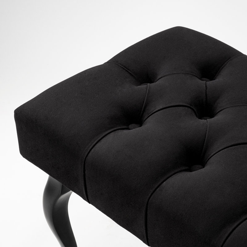 Migrati 100% Polyester Upholstered Bench, Black