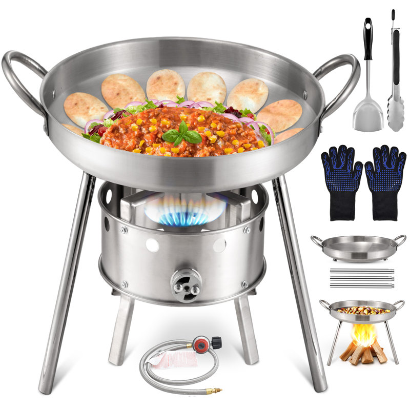 Ensemble de cuisson au propane à brûleur simple en acier inoxydable