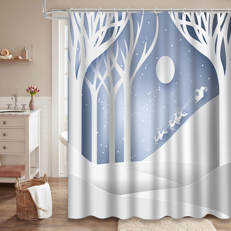 Rideau de douche Christmas Tree, L 72 po x l 84 po