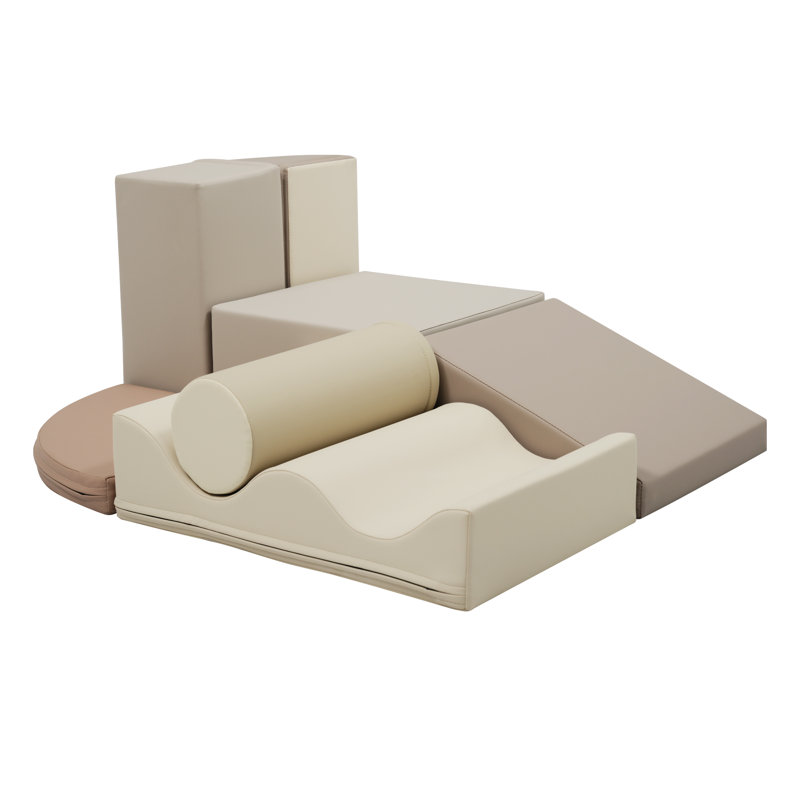 Ensemble 7 pièces de mousse d'escalade d'intérieur pour enfants, jouets d'escalade en polyuréthane pour tout-petits, jeu d'escalade d'intérieur
