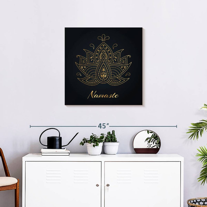 Javetta Namaste Indian Lotus, 24" H x 24" W