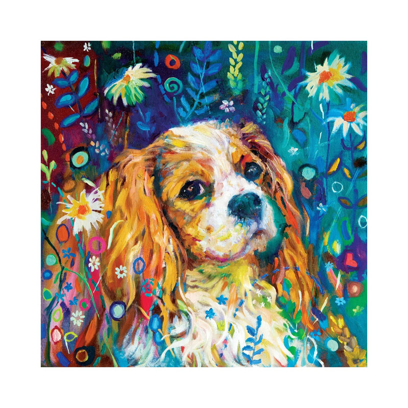 Cavalier by Sue Gardner - Painting on Canvas, Wrapped Canvas, 30.48 cm H x 30.48 cm W