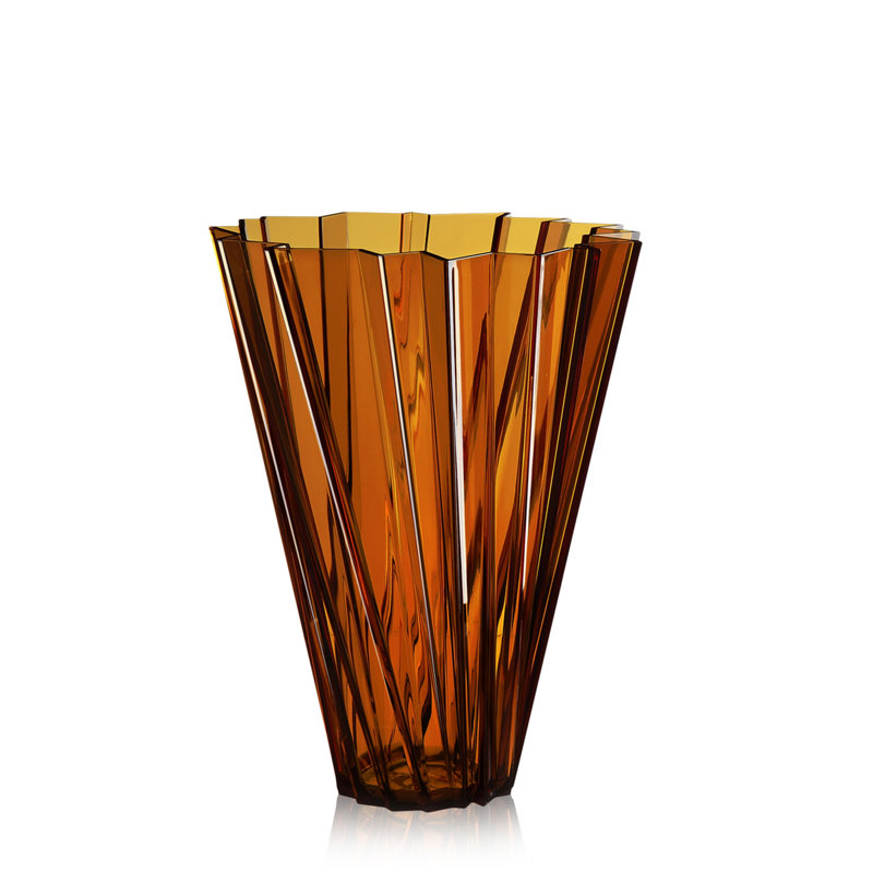 Shanghai Poly Methyl Methacrylate Table Vase, Amber