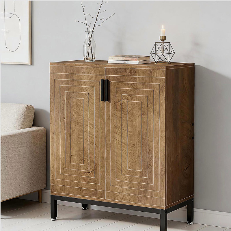 Armoire de rangement, range-chaussures spacieux, armoire à chaussures, Brun clair/noir