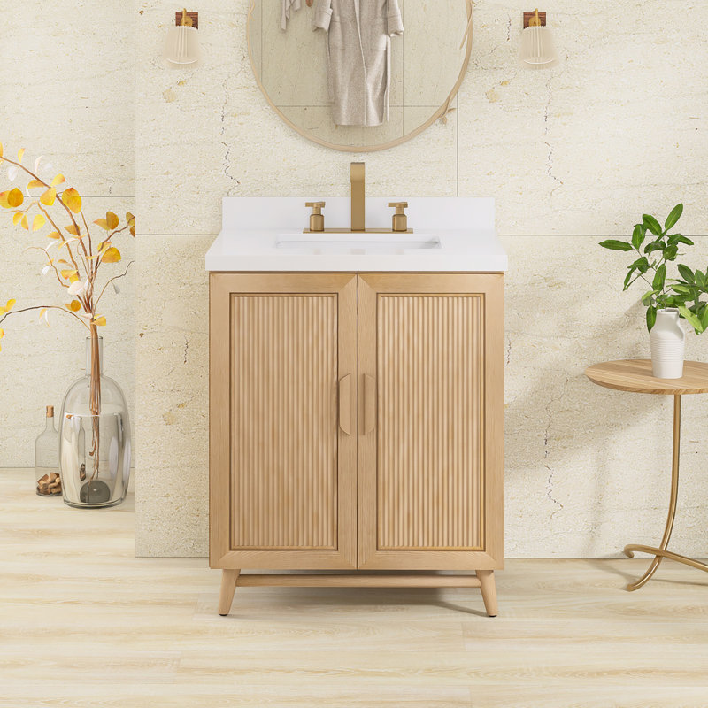Ensemble de meuble-lavabo autoportant 30 po avec comptoir en pierre artificielle 30 po, 30''