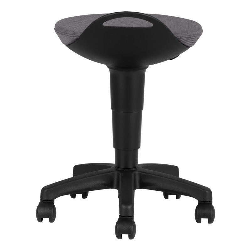 Tabouret roulant à hauteur réglable , Gris foncé