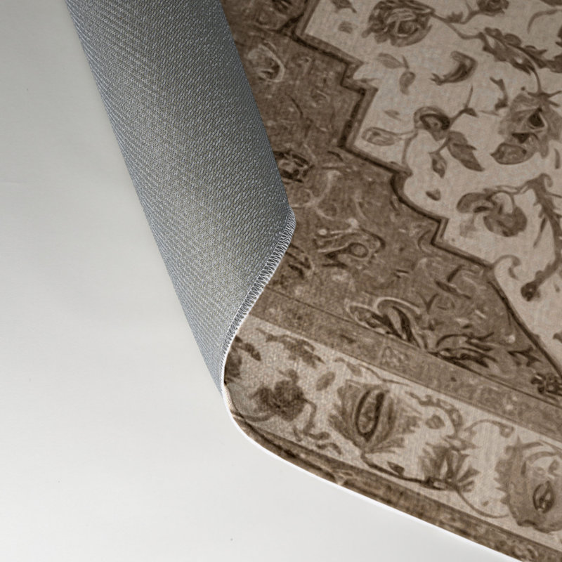 Tapis gris d'intérieur et d'extérieur Tabriz, Rectangle 9 pi x 12 pi