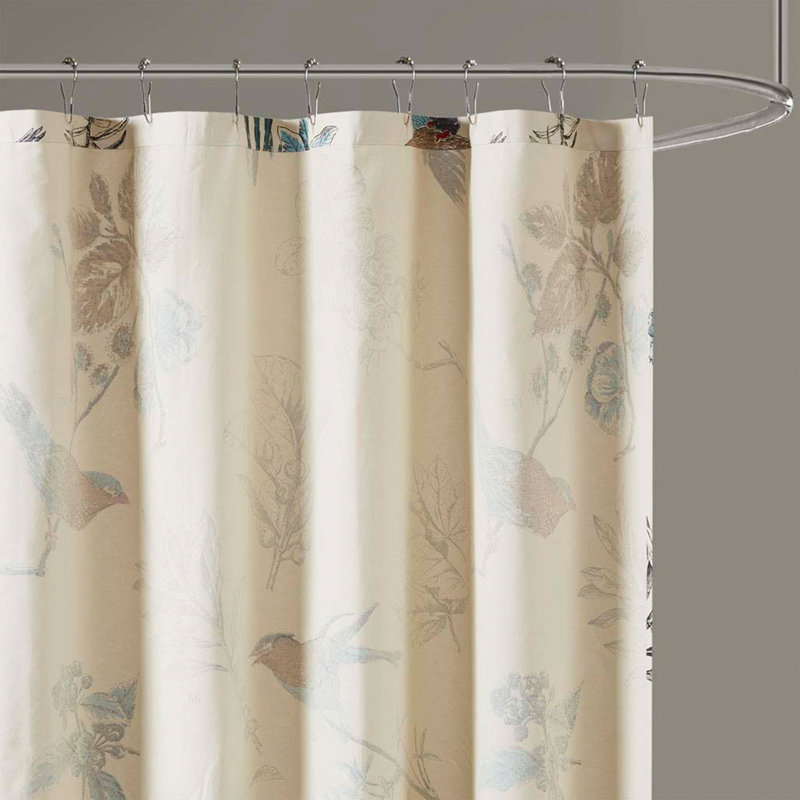 Rideau de douche en coton imprimé