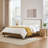 Rezana Solid Wood Boucle Upholstered Headboard Bed Frame-122657962-122657963
