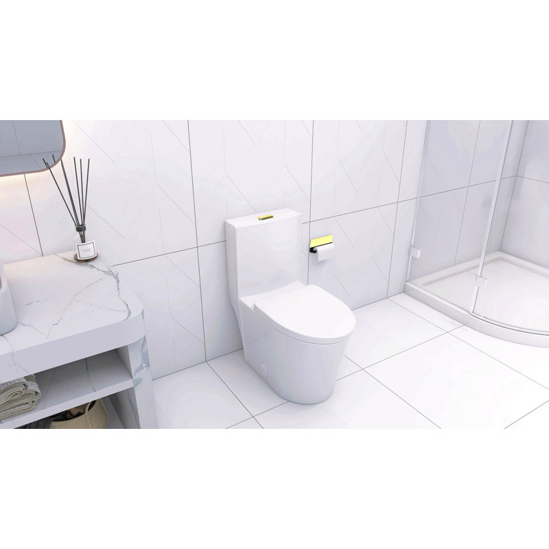 Toilette allongée une pièce - blanc