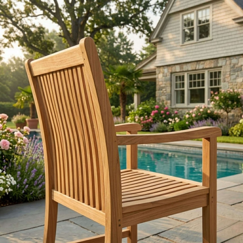 Chicago Teak Patio Dining Chair