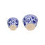 Ensemble de 2 pots à fleurs en grès floral bleu et blanc Bethony, pots en céramique de 7 po et 5 po pour la maison et le jardin-115098672