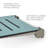 18 inch Silhouette SlimLine Folding Wall Mount Shower Bench Seat, Sea Collection, Teal Seat with Silver Frame