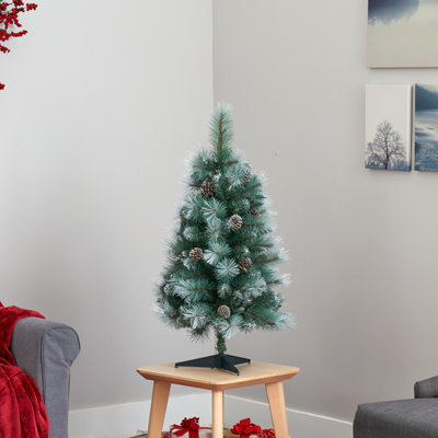 Arbre de Noël artificiel enneigé épinette avec lumières