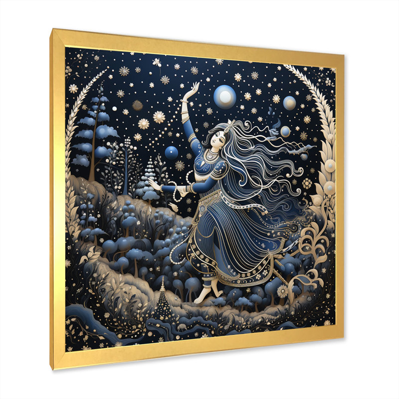 Hinduisim Cosmic Dance I - impression, H 36 po x l 36 po x P 1,5 po, Encadrement doré