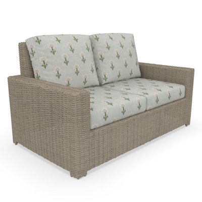 Henri Outdoor Loveseat With Sunbrella Cushions